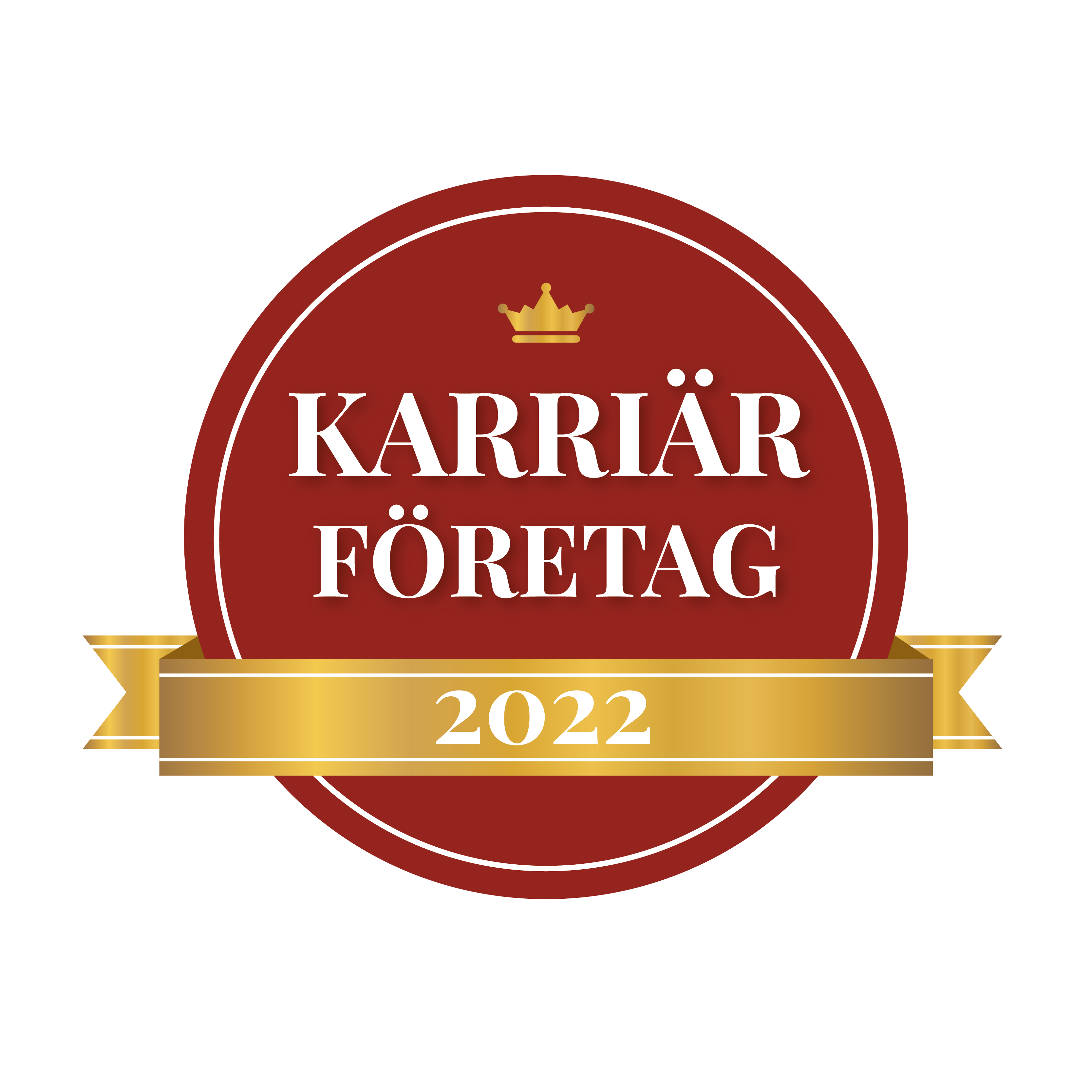 Utmärkelsebadge för Karriärföretag 2022.