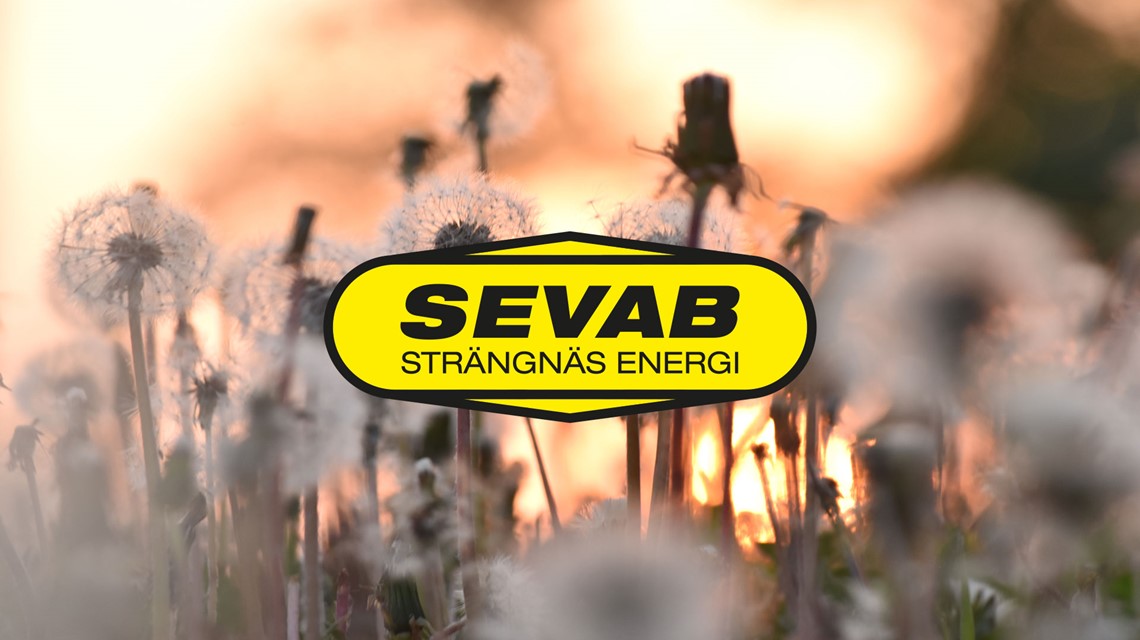 Logotyp för SEVAB framför bild på växter.